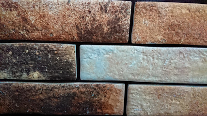 The colored brick wall texture background