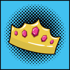 queen crown pop art style