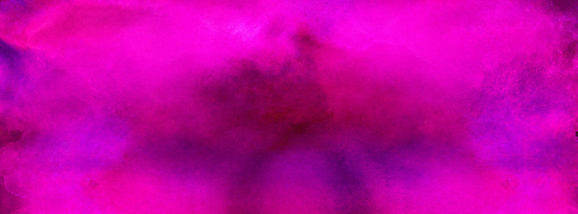 Grunge abstract cosmic red and pink watercolor background. Magenta shades neon glow lights water...