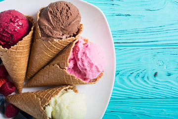 Ice cream waffle cones
