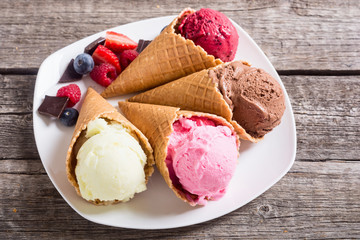 Ice cream waffle cones