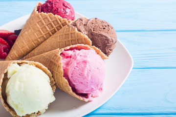 Ice cream waffle cones