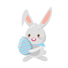 cute rabbit with easter egg