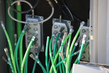 internet and cable coax cables replaced by glass fiber to speed up connection in Gouda the...