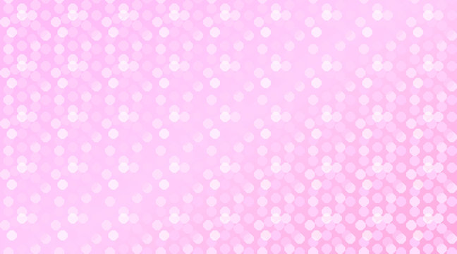  Pink girlish cute background with shiny glitter sparkles. Backdrop for kids party in LOL doll surprise bling style. Decorative scrapbook paper texture. Blurred festive wallpaper with little hexagons