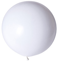 White balloon isolated on white background.