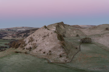 Sunrise on Parkhouse Hill and Chrome Hill in the Peak District National Park