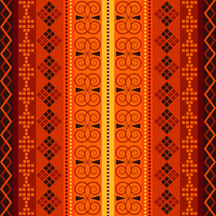 Ethnic national carpet. Traditional vector background. Cloth design seamless pattern.