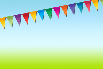 Fototapeta premium Anniversary flags for celebration - vector.
