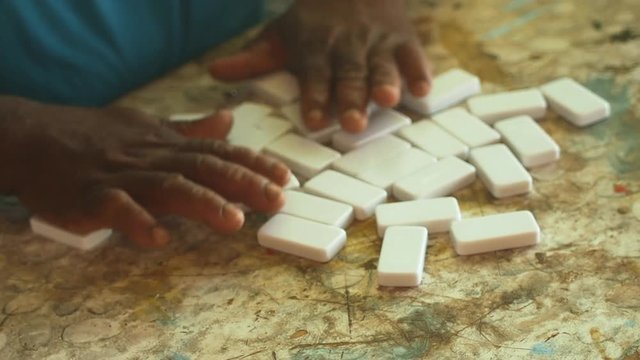 Domino game in Caribbean