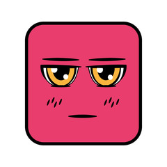 square emoticon face expression