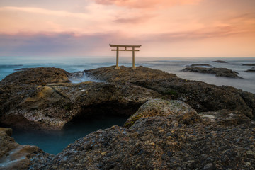 Torii gate and the ocean