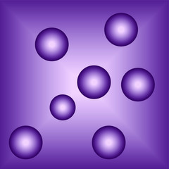 glowing balls on a purple background