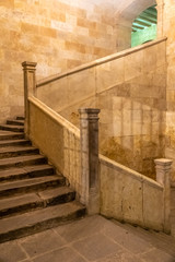 The joined cathedrals of Salamanca (Old and New Cathedral), Castile-Leon, Spain. The old cathedral (12-14 c. centuries -Romanesque and Gothic). New Cathedral (16-18 c. ^ate Gothic and Baroque)