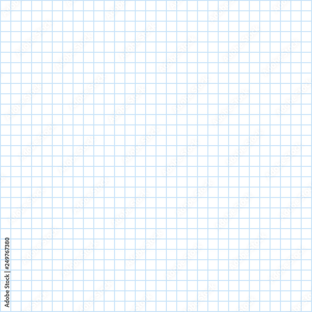 Poster notebook paper texture, clean squared blank sheet of copybook – stock vector