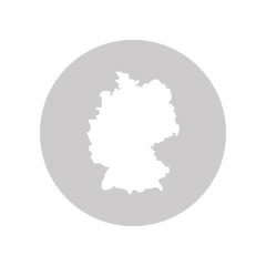 Deutschland - Piktogramm - Symbol - Icon - Kreis - grau