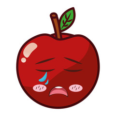 kawaii apple cartoon character