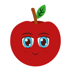 kawaii apple cartoon character
