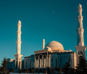 View on Hazrat Sultan Mosque in Astana Kazakhstan