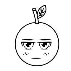 kawaii orange cartoon character