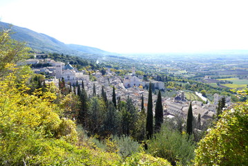 Panoramic view of Assisi, Italy