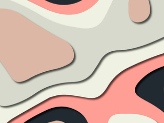 Colorful carving art.Paper cut abstract background with paper cut shapes. Template design layout for business presentations, flyers, posters, invitations