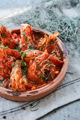 Prawns in tomato sauce