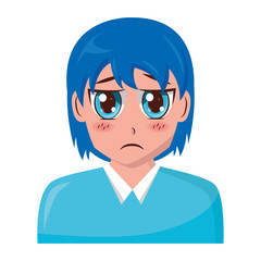 anime girl manga portrait character