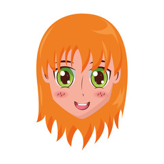 face girl anime manga comic