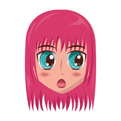 face girl anime manga comic