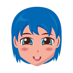 face girl anime manga comic