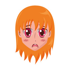 face girl anime manga comic