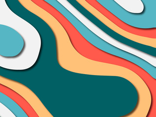 Colorful carving art.Paper cut abstract background with paper cut shapes. Template design layout for business presentations, flyers, posters, invitations