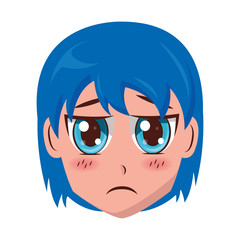 face girl anime manga comic