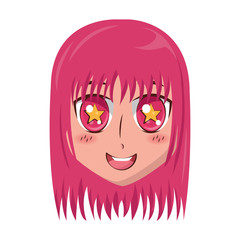 face girl anime manga comic