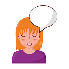 anime girl talk speech bubble