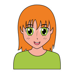 anime girl manga portrait character