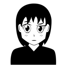 anime girl manga portrait character