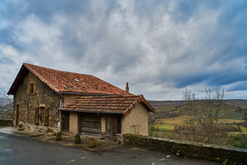 Fototapeta na wymiar Cordes Sur Ciel, the medieval village of South of France