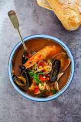 Spicy seafood soup