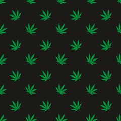 cannabis seamless pattern illustration vector
