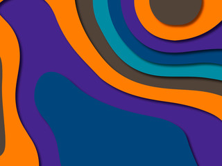 Obraz premium Colorful carving art.Paper cut abstract background with paper cut shapes. Template design layout for business presentations, flyers, posters, invitations