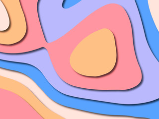 Colorful carving art.Paper cut abstract background with paper cut shapes. Template design layout for business presentations, flyers, posters, invitations