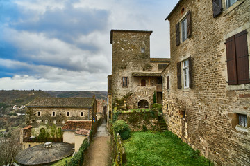 Fototapeta na wymiar Cordes Sur Ciel, the medieval village of South of France