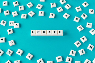 Business or education concept of updating a system, offer or personal knowledge and abilities -...
