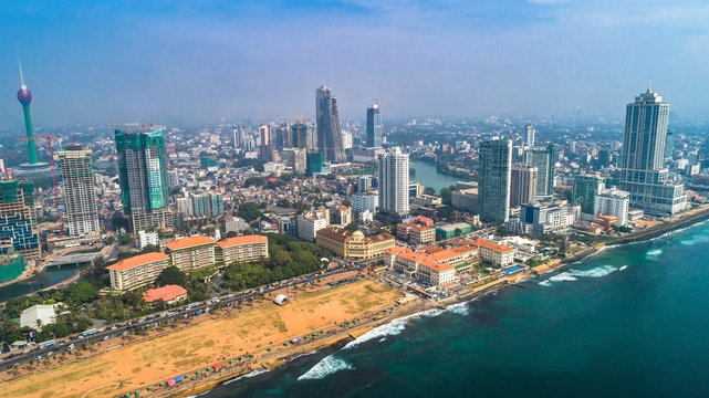 Aerial. Colombo - commercial capital and largest city of Sri Lanka.