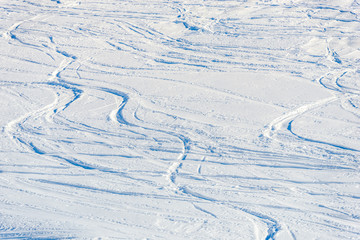 Winter snow traces