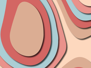 Fototapeta premium Colorful carving art.Paper cut abstract background with paper cut shapes. Template design layout for business presentations, flyers, posters, invitations