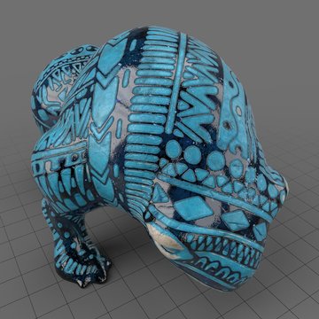 Ancient lizard bull statue