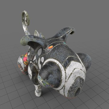 Ancient lizard statue